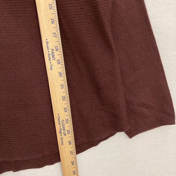 New Croft & Barrow Brown Chestnut Crew Neck Tight Knit Pullover Sweater Large - Picture 6 of 9